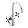 Rubinet Single Hole Dual Handle Lav. Set. (less drain) Satin Chrome