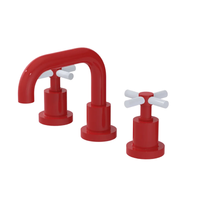 Rubinet Widespread Lav. Set. (less drain) Red