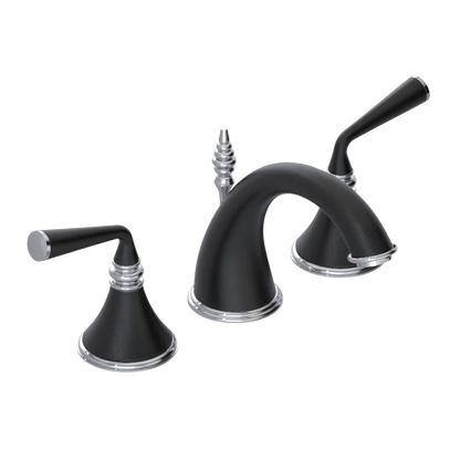 Rubinet Widespread Lav. Set. (less drain) Matt Black