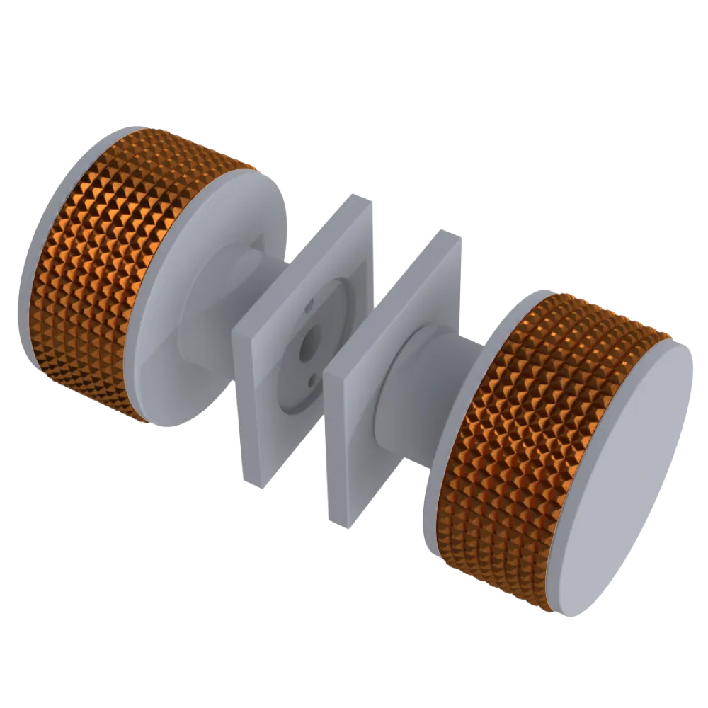 Rubinet Shower Door Knob (set) Matt White
