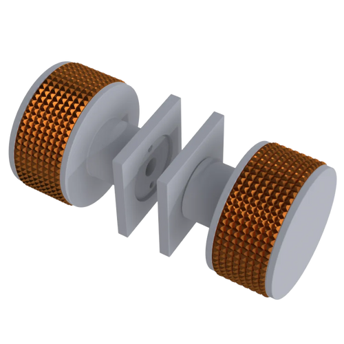 Rubinet Shower Door Knob (set) Matt White