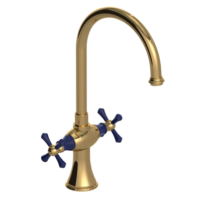 Rubinet Two Handle Single Hole Kitchen Set Gold