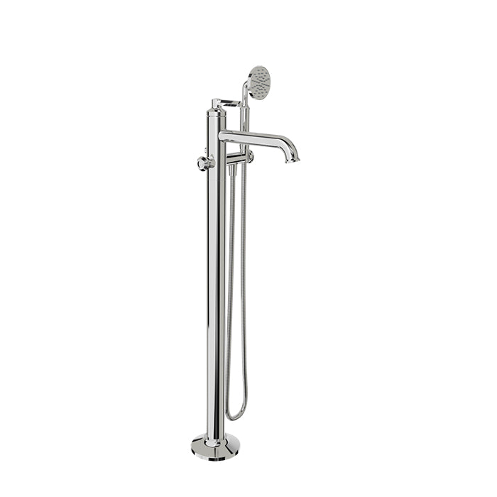Baril Floor-mounted tub filler with hand shower
