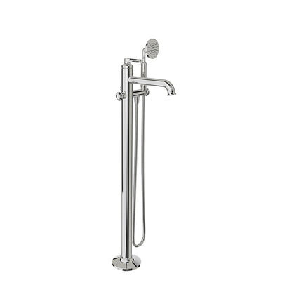 Baril Floor-mounted tub filler with hand shower