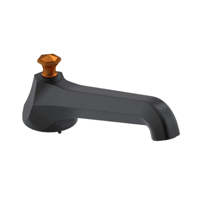 Rubinet Tub Filler Spout Deck Mount Matt Black