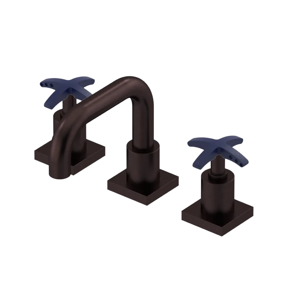 Rubinet Widespread Lav. Set. with Genesis spout (less drain) Oil Rubbed Bronze