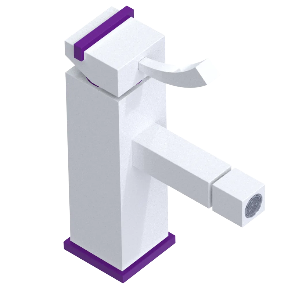 Rubinet Single Control Bidet Fitting (less drain) White