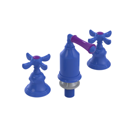 Rubinet Bidet Fitting with Spray, Diverter, and Vacum Breaker (Less Drain) Blu Jean