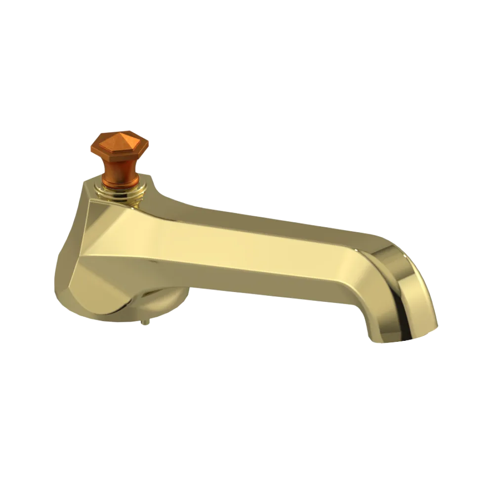 Rubinet Tub Filler Spout Deck Mount Bright Brass