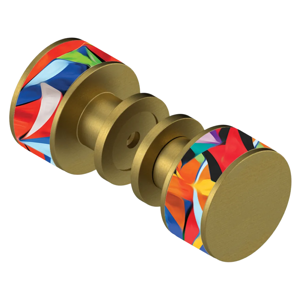 Rubinet Shower Door Knob (set) Antique Brass Matt