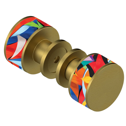 Rubinet Shower Door Knob (set) Antique Brass Matt