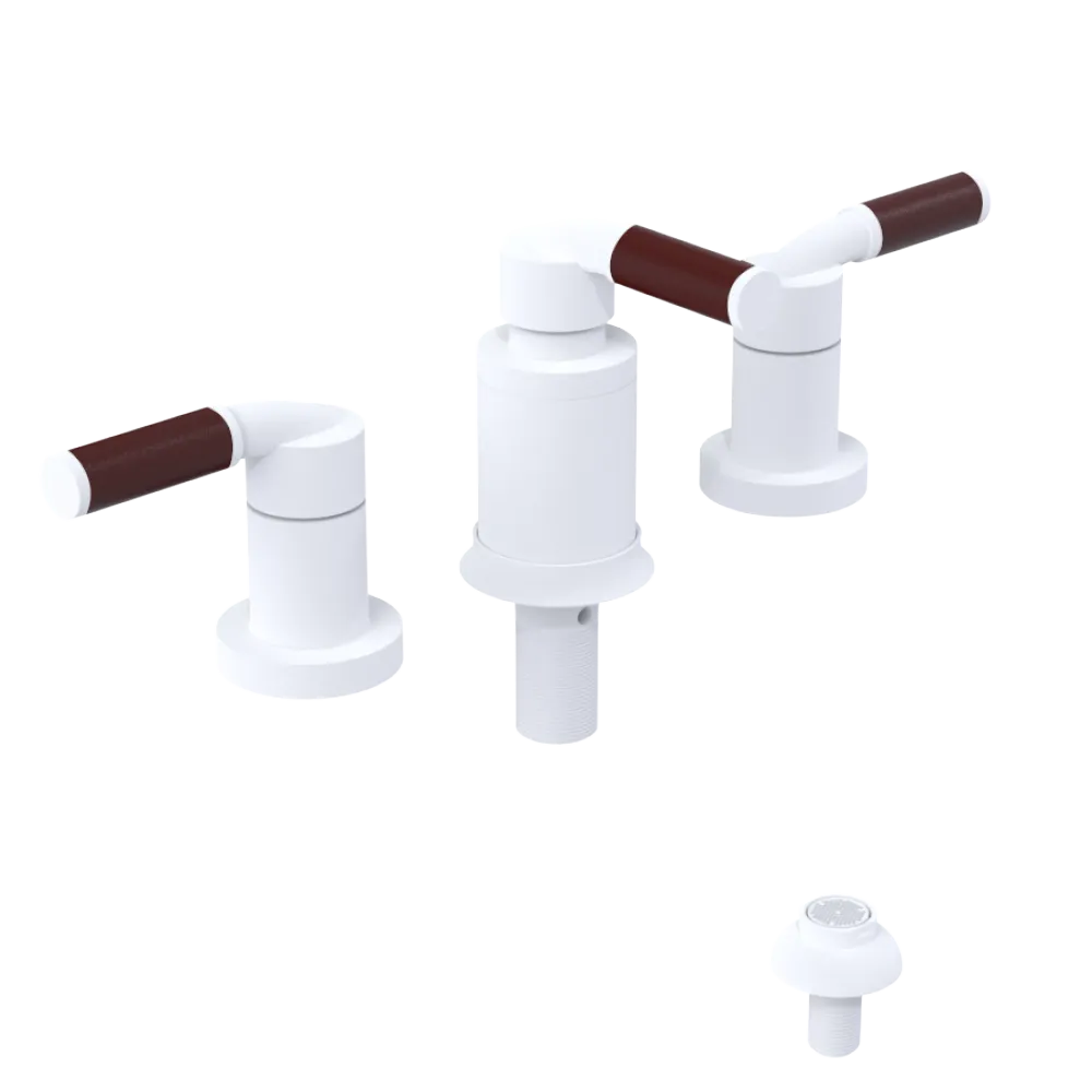 Rubinet Bidet Fitting with Spray, Diverter, and Vacuum Breaker (less drain) Matt White