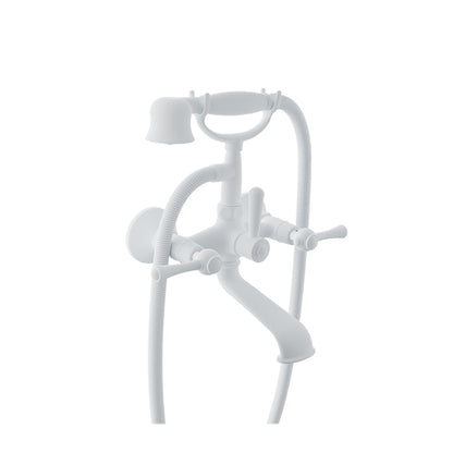 Baril Wall-mounted tub faucet with hand shower