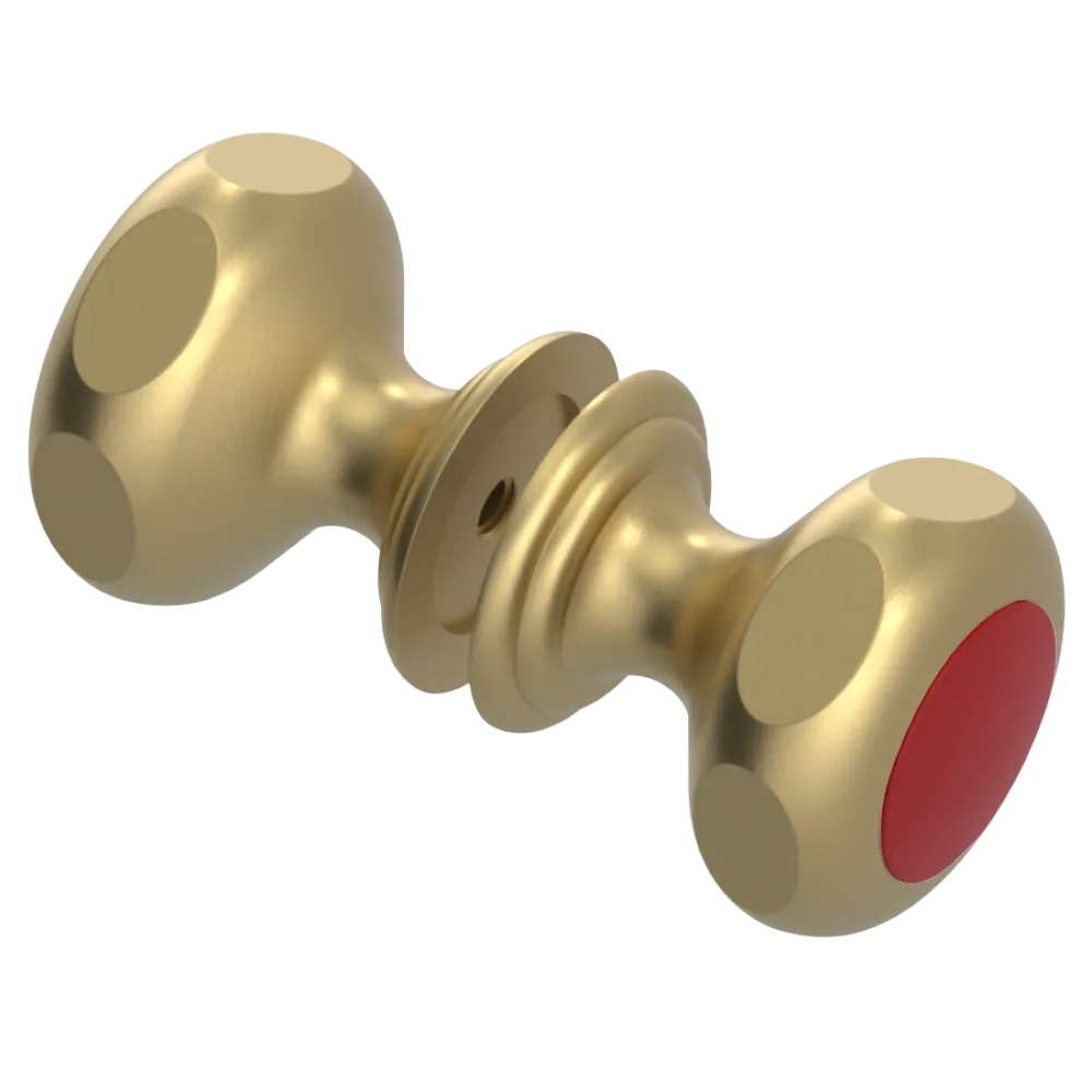 Rubinet Shower Door Knob (set) Satin Brass