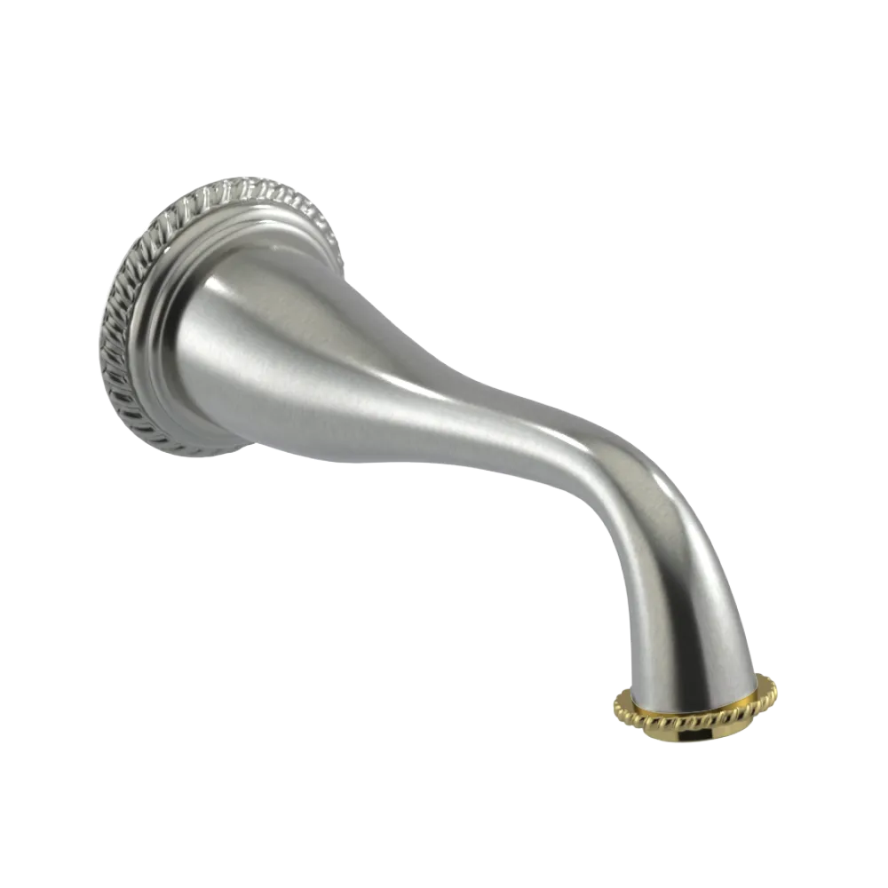 Rubinet Tub Filler Spout Wall Mount Satin Nickel