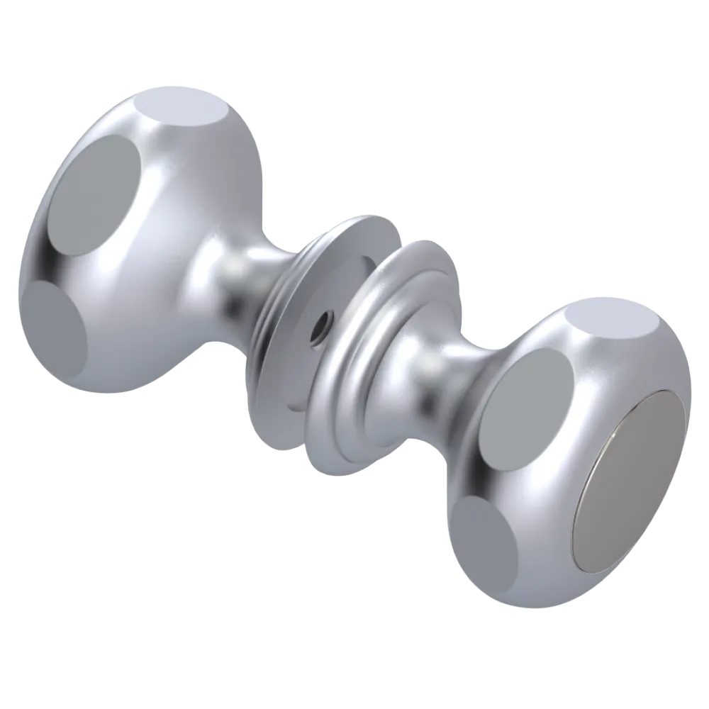 Rubinet Shower Door Knob (set) Satin Chrome