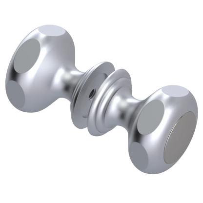 Rubinet Shower Door Knob (set) Satin Chrome