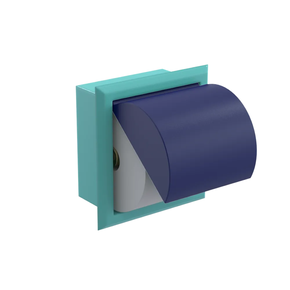 Rubinet RECESSED TOILET PAPER HOLDER Aqua