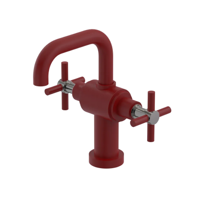 Rubinet Single Hole Dual Handle Lav. Set. (less drain) Maroon