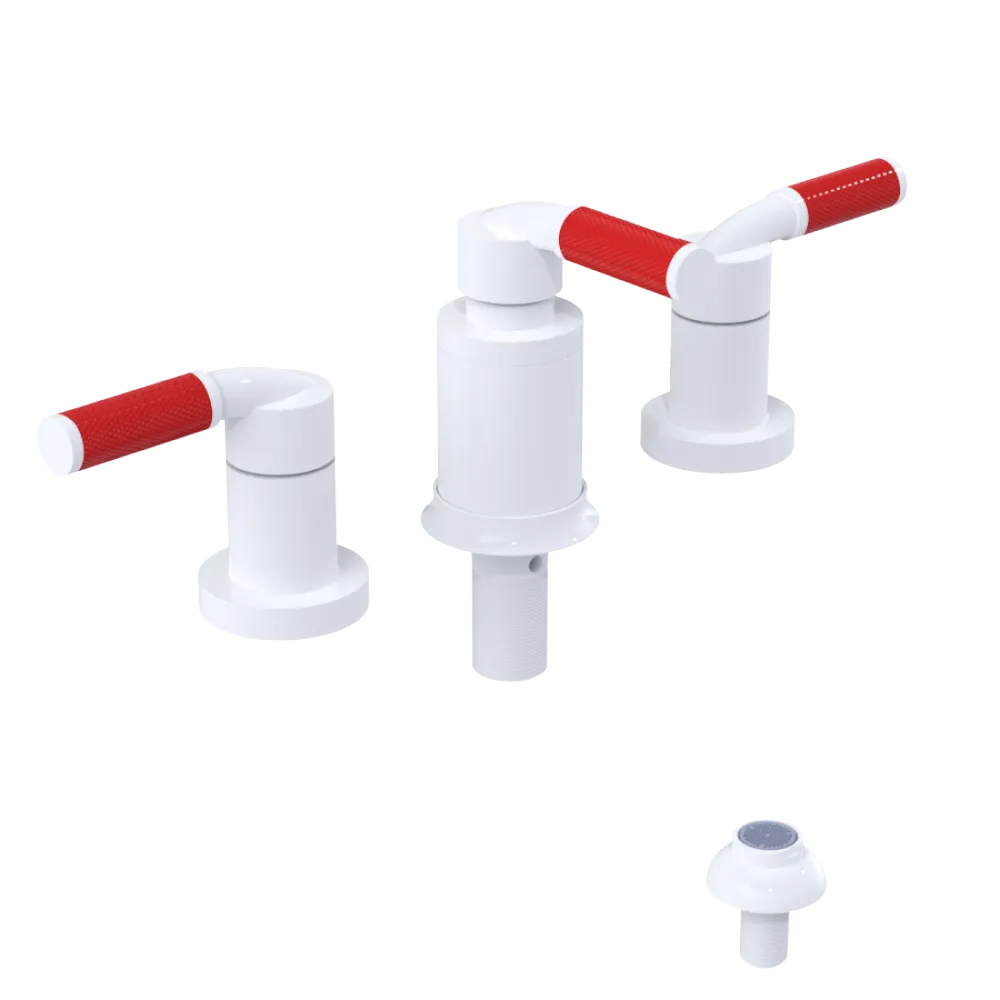 Rubinet Bidet Fitting with Spray, Diverter, and Vacum Breaker (Less Drain) White