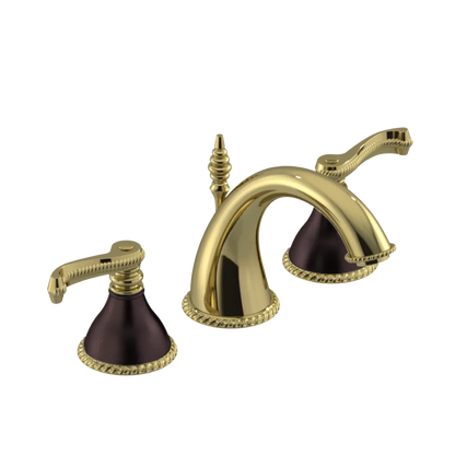 Rubinet Widespread Lav. Set. (less drain) Natural Brass