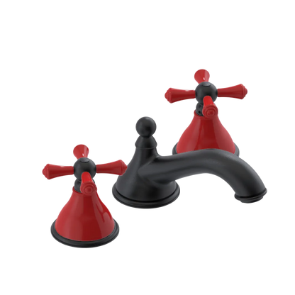 Rubinet Widespread Lav. Set. (less drain) Matt Black