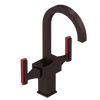 Rubinet Single Hole Dual Handle Lav. Set. (less drain) Oil Rubbed Bronze
