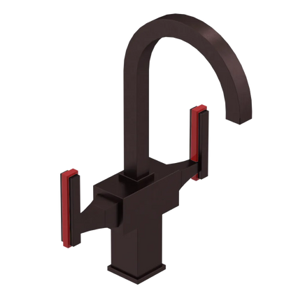 Rubinet Single Hole Dual Handle Lav. Set. (less drain) Oil Rubbed Bronze