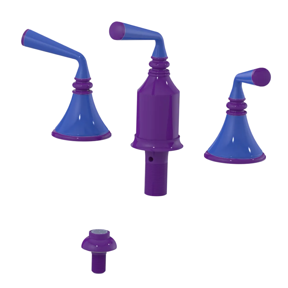 Rubinet Bidet Fitting with Spray, Diverter, and Vacum Breaker (Less Drain) Purple Haze