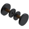 Rubinet Shower Door Knob (set) Matt Black