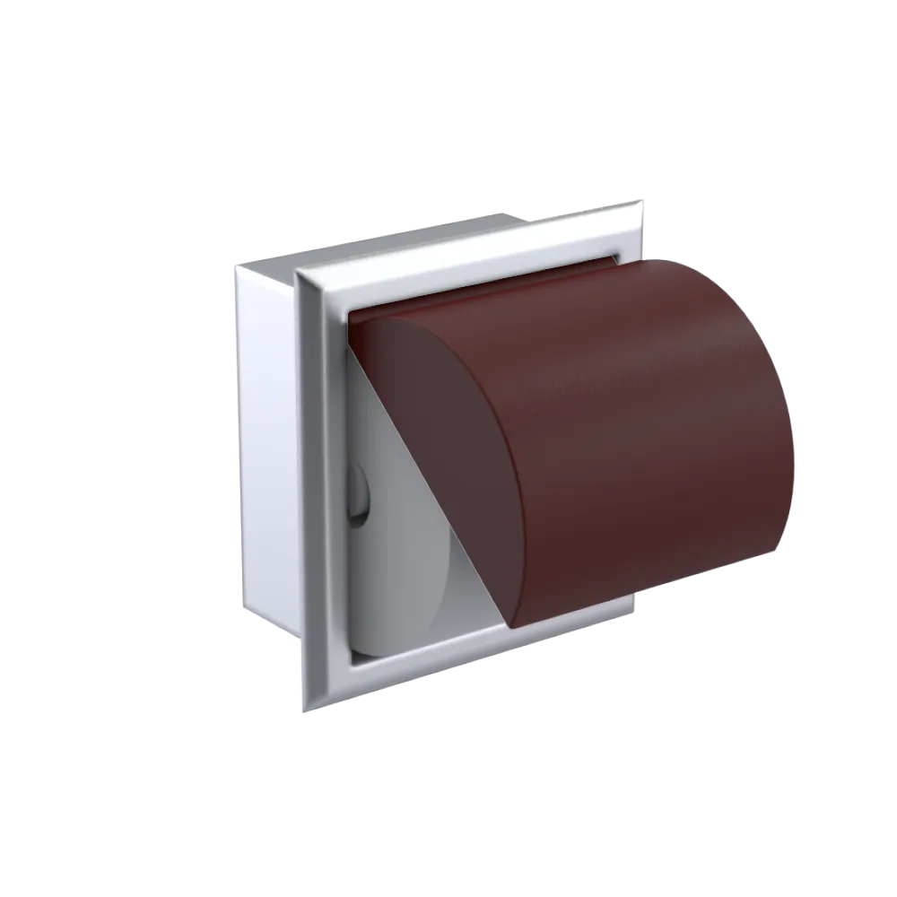 Rubinet RECESSED TOILET PAPER HOLDER Satin Chrome