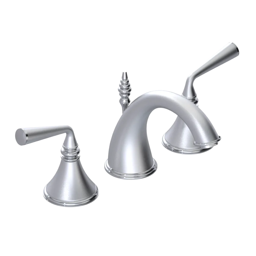 Rubinet Widespread Lav. Set. (less drain) Satin Chrome
