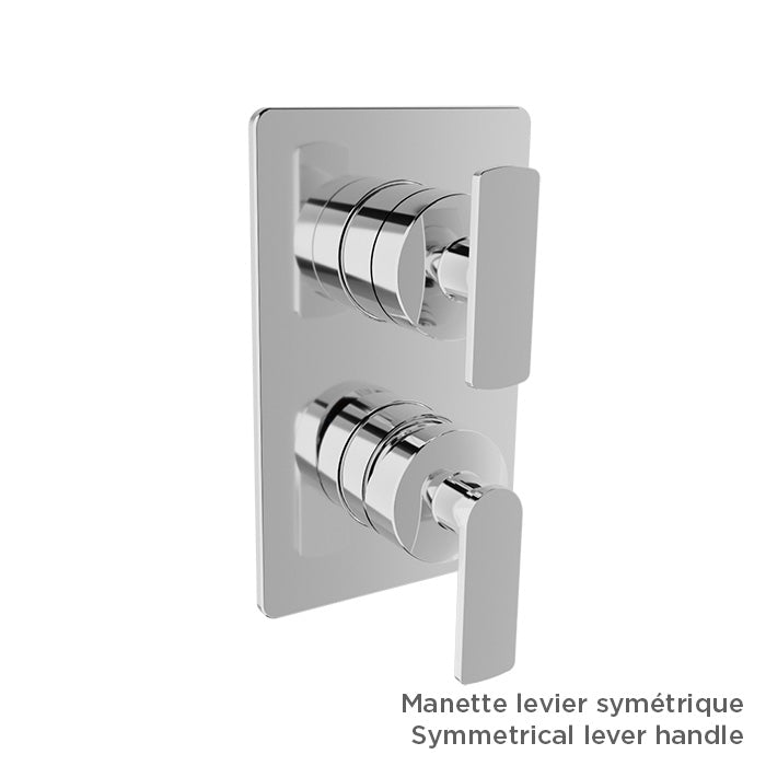 Baril Pressure balanced shower valve with 3-way diverter (without handle)