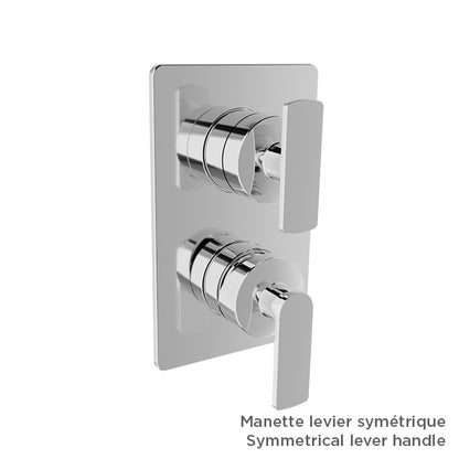 Baril Pressure balanced shower valve with 3-way diverter (without handle)