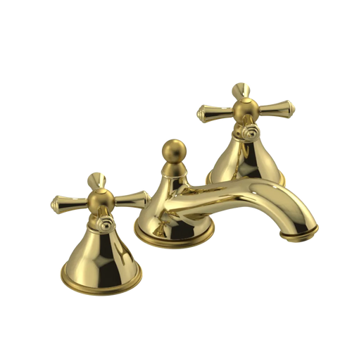 Rubinet Widespread Lav. Set. (less drain) Natural Brass