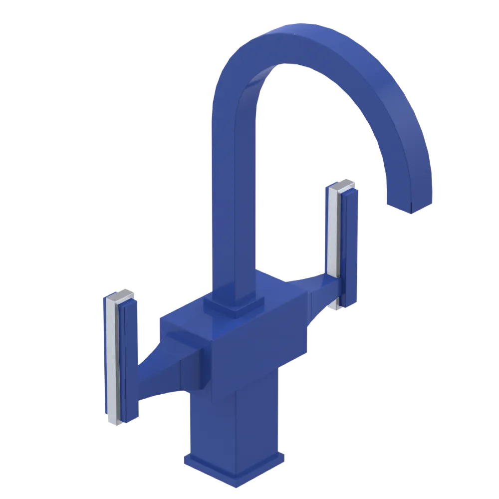 Rubinet Single Hole Dual Handle Lav. Set. (less drain) Blu Jean