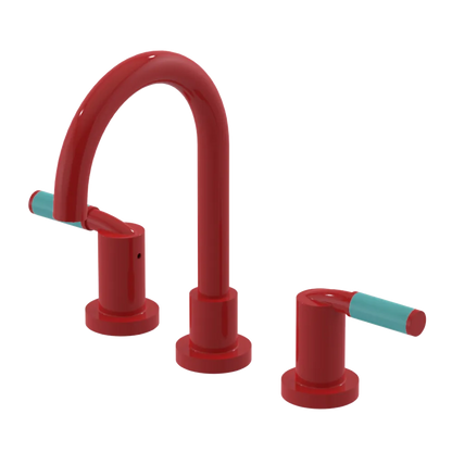 Rubinet Widespread Lav set (less drain) Red