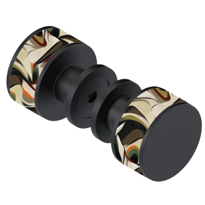 Rubinet Shower Door Knob (set) Matt Black