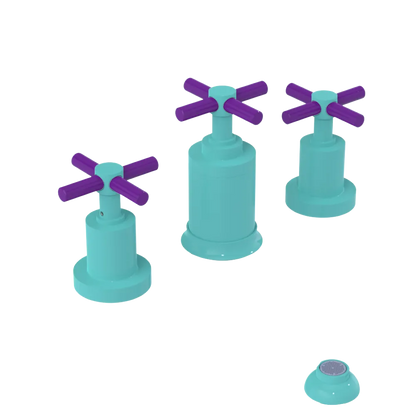 Rubinet Bidet Fitting with Spray, Diverter, and Vacuum Breaker (less drain) Aqua