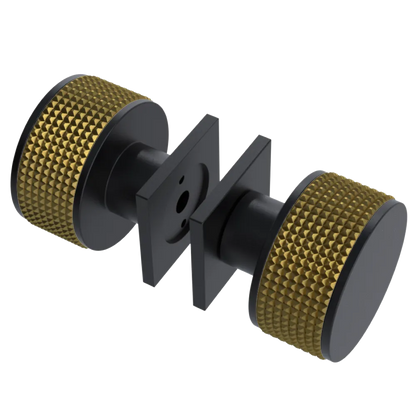 Rubinet Shower Door Knob (set) Matt Black