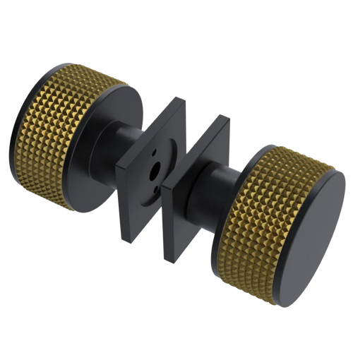 Rubinet Shower Door Knob (set) Matt Black