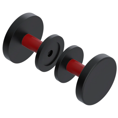Rubinet Shower Door Knob (set) Matt Black