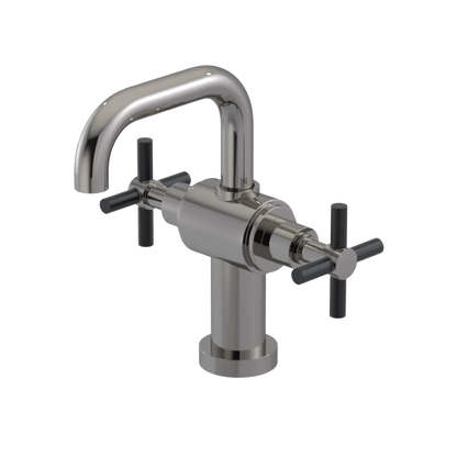 Rubinet Single Hole Dual Handle Lav. Set. (less drain) Polished Nickel