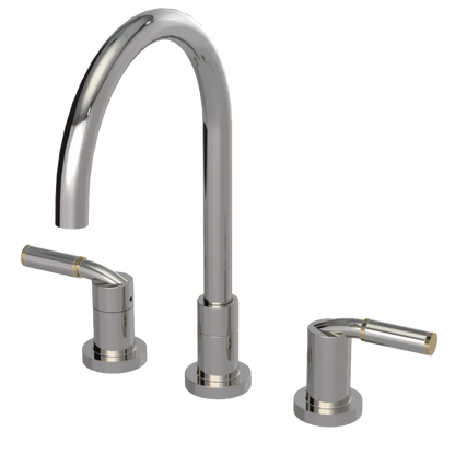 Rubinet Widespread Kitchen Set Polished Nickel