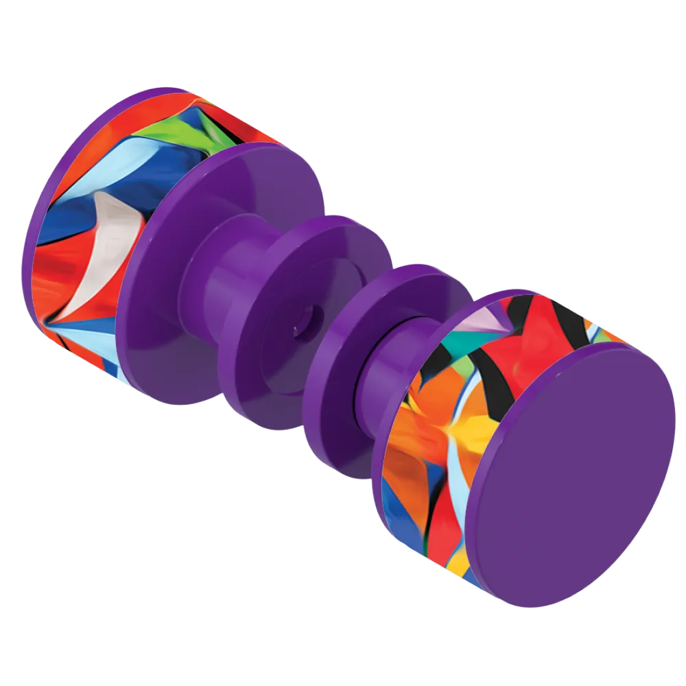 Rubinet Shower Door Knob (set) Purple Haze