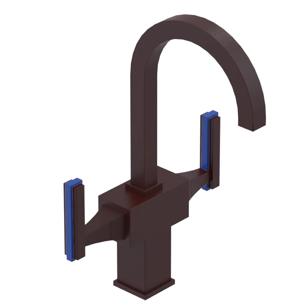 Rubinet Single Hole Dual Handle Lav. Set. (less drain) Bordeaux