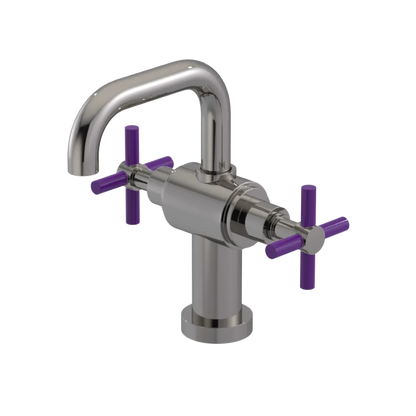 Rubinet Single Hole Dual Handle Lav. Set. (less drain) Polished Nickel