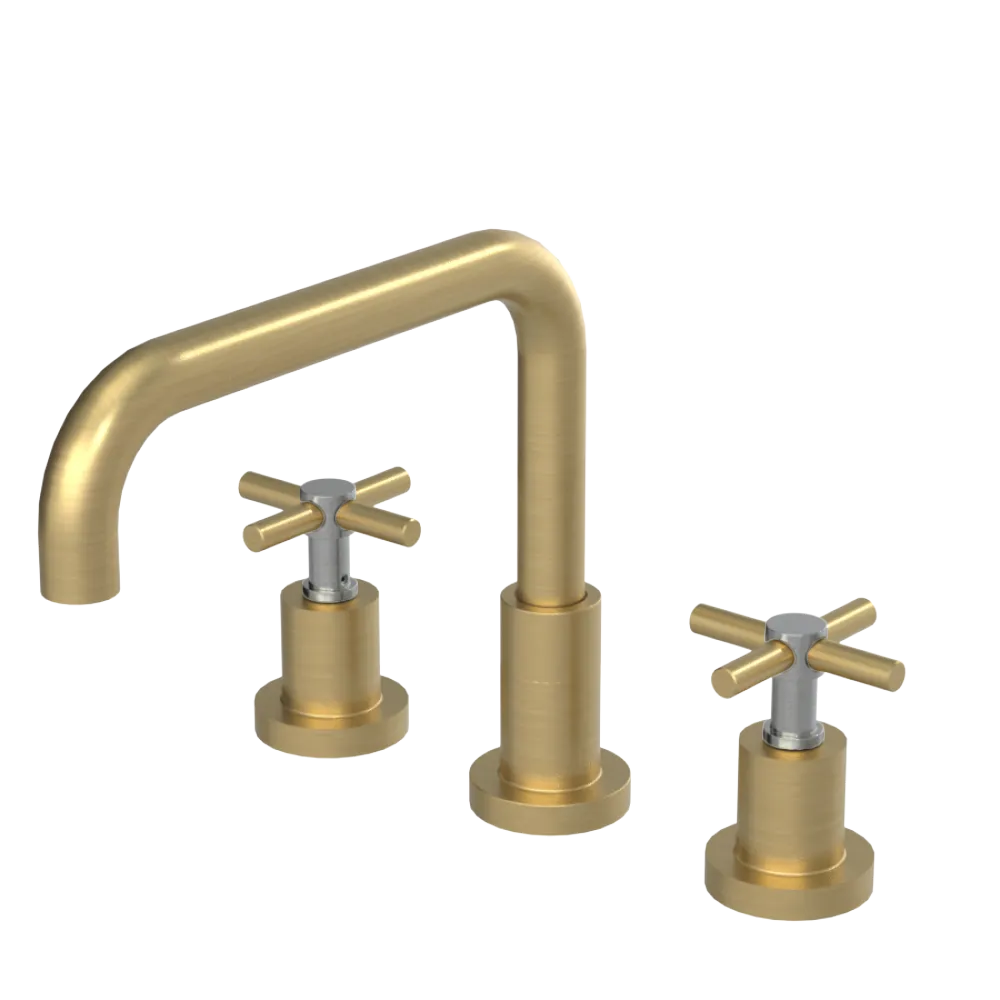 Rubinet Widespread Kitchen Set Satin Brass