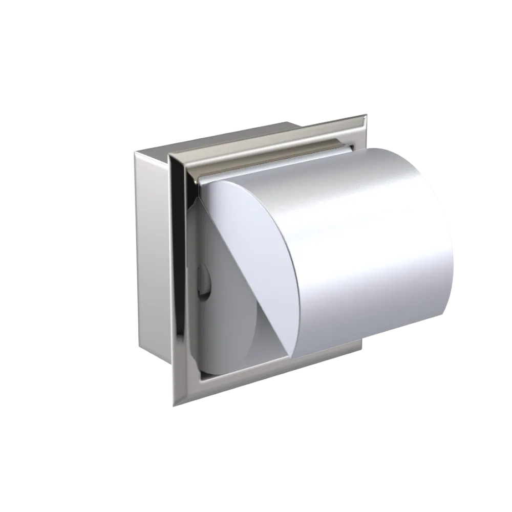 Rubinet RECESSED TOILET PAPER HOLDER Polished Nickel