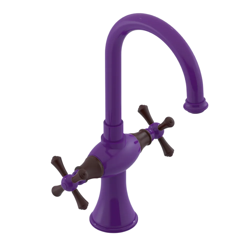 Rubinet Single Hole Dual Handle Lav. Set. (less drain) Purple Haze